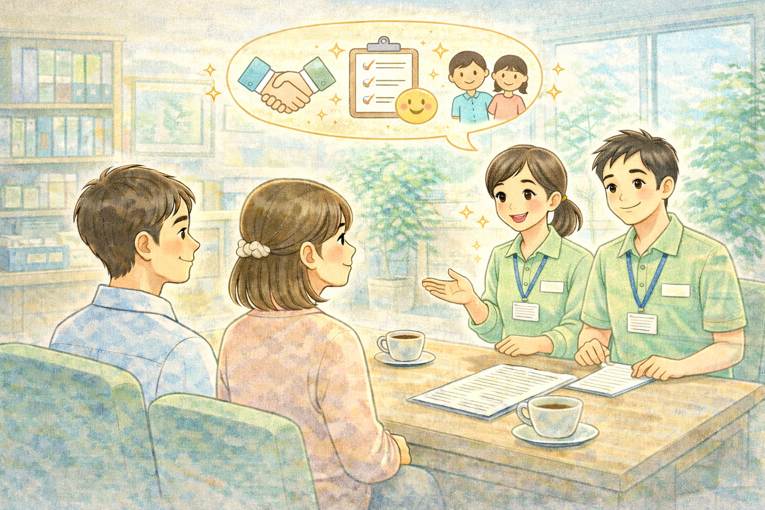 就労継続支援B型の利用開始までの流れのイラスト